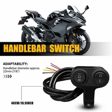 Motorcycle 7/8" On ATV Switch Off Fog Handlebar Headlight Dual Light Button Spot