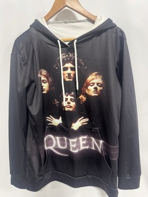 Queen Hooded Sweatshirt  Men's M/L Black Fast Shipping