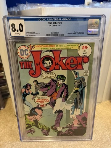 The Joker #1 High Grade Bronze Age Batman Vintage DC Comic 1975 CGC 8.0
