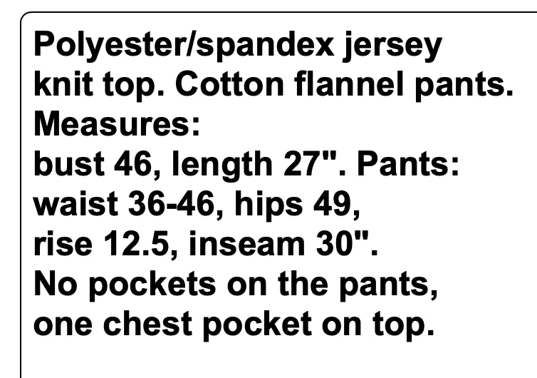 Nuevo CONJUNTO PIJAMA CROFT & BARROW PANTALÓN/CAMISA XL Jersey Rosa y Franela a Cuadros Gris Foto 3 de 3