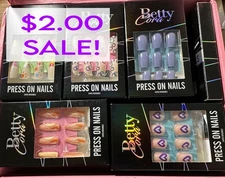 $2.00 SALE! - BETTY CORA - NEW!! Press-on Nails - Colorful Patterns!