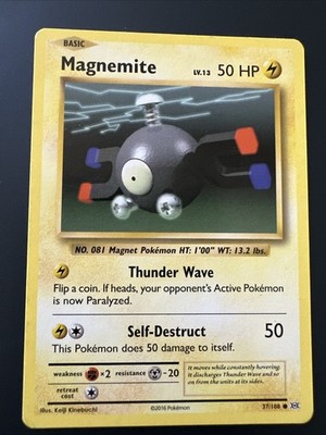 Pokémon TCG Card Magnemite Evolutions 37/108 Regular Common LP
