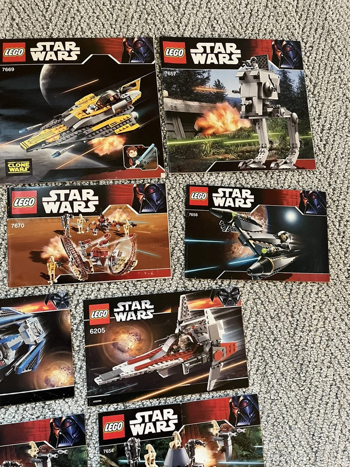 LEGO Star Wars Manuales de Instrucciones Lote: 7660 6208 7669 7668 6206 7657 ¡MUCHOS MÁS! Foto 3 de 4