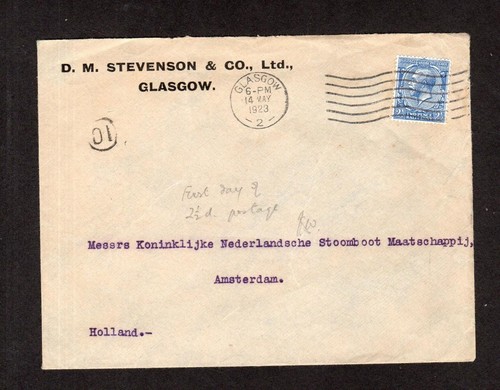 14. MAI 1923 - ERSTER TAG DES 21./2d PREISBRIEF NACH NIEDERLANDE
