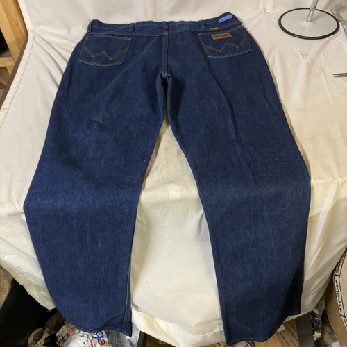 Vintage Wrangler Herrenjeans 42 x 36 blau normale Passform Denim hergestellt in den USA 82611NV kostenloser Versand - Bild 8 von 11