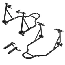 Motorcycle Stand Lift, 850 LBS Front Rear Combo Stand Lift Stand, Front Black
