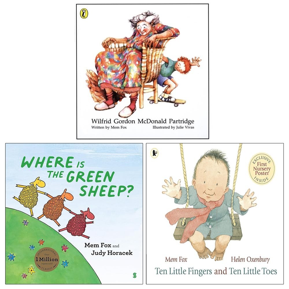 Mem Fox Collection 3 Books Set Ten Little Fingers and Ten Little Toes,Wilfrid Go - Image 3