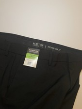 Kenneth Cole Reaction Men's 36x29 Techni-Cole Slim-Fit Pants Black Performance