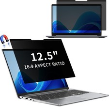 Magnetic Laptop Privacy Screen 12.5 Inch 16:9 Anti-Spy Glare Reflective Film