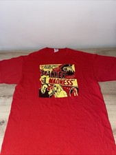 Asylum Street Spankers Shirt L Red Spanker Madness Front + Back Logo Band Tee