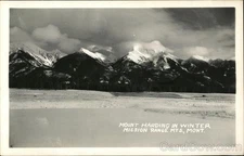 Montana MT Mount Harding Winter, MIssion Range Mountains Original Vintage RPPC