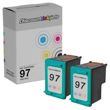 2PK DI TriColor C9363WN Ink Replacement for HP97 Deskjet 6940 5940 9800 5740