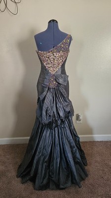 charcoal gray prom dresses Grey A-line Sweetheart Prom Dresses With Lace Appliques, Evening Gown, MP767