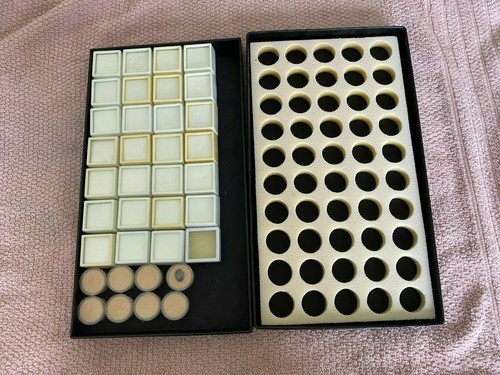 BLACK GEM JAR TRAY WITH 36 JARS & FOAM PAD FOR 50 JARS (1) FREE GEMSTONE
