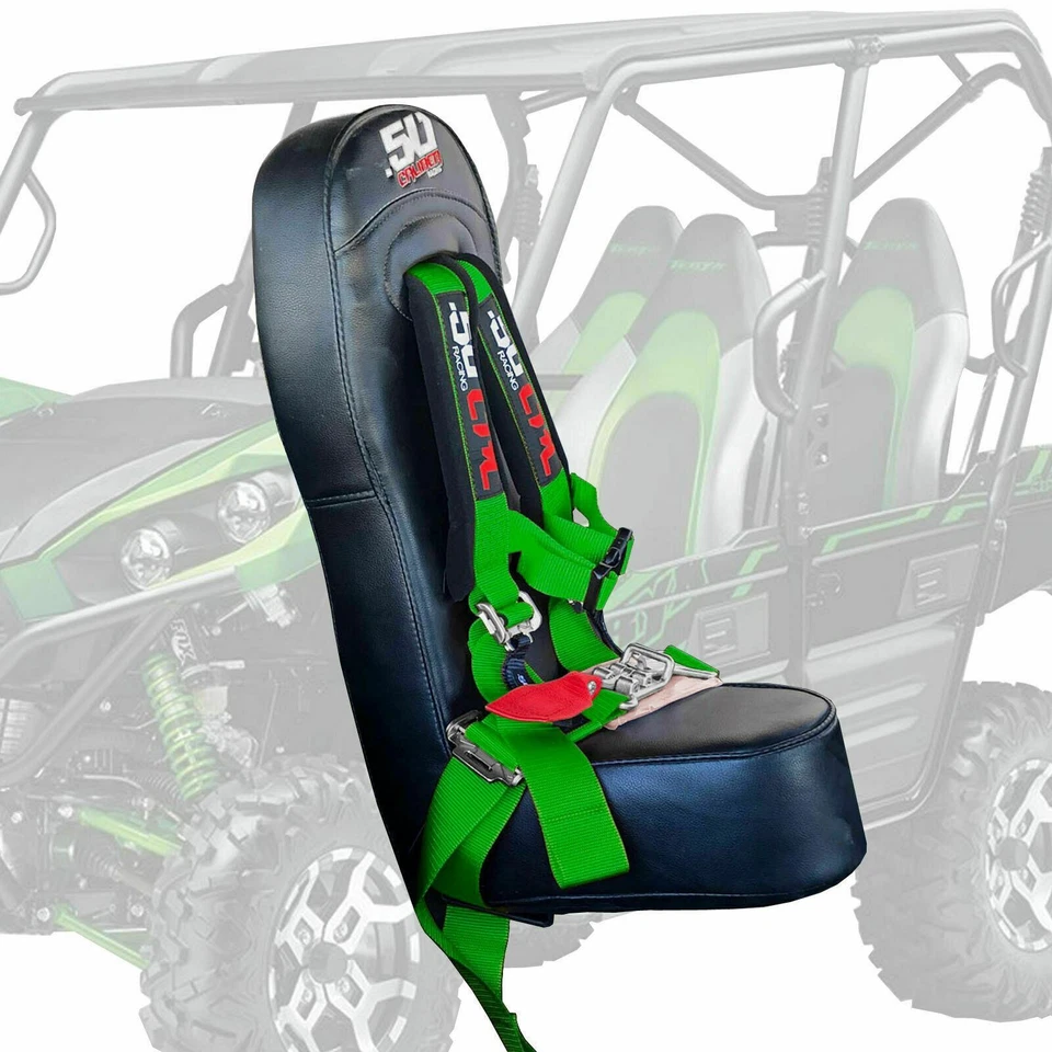Arnés de seguridad VERDE asiento trasero medio elevador para niños Kawasaki Teryx4 4 plazas Foto 2 de 4