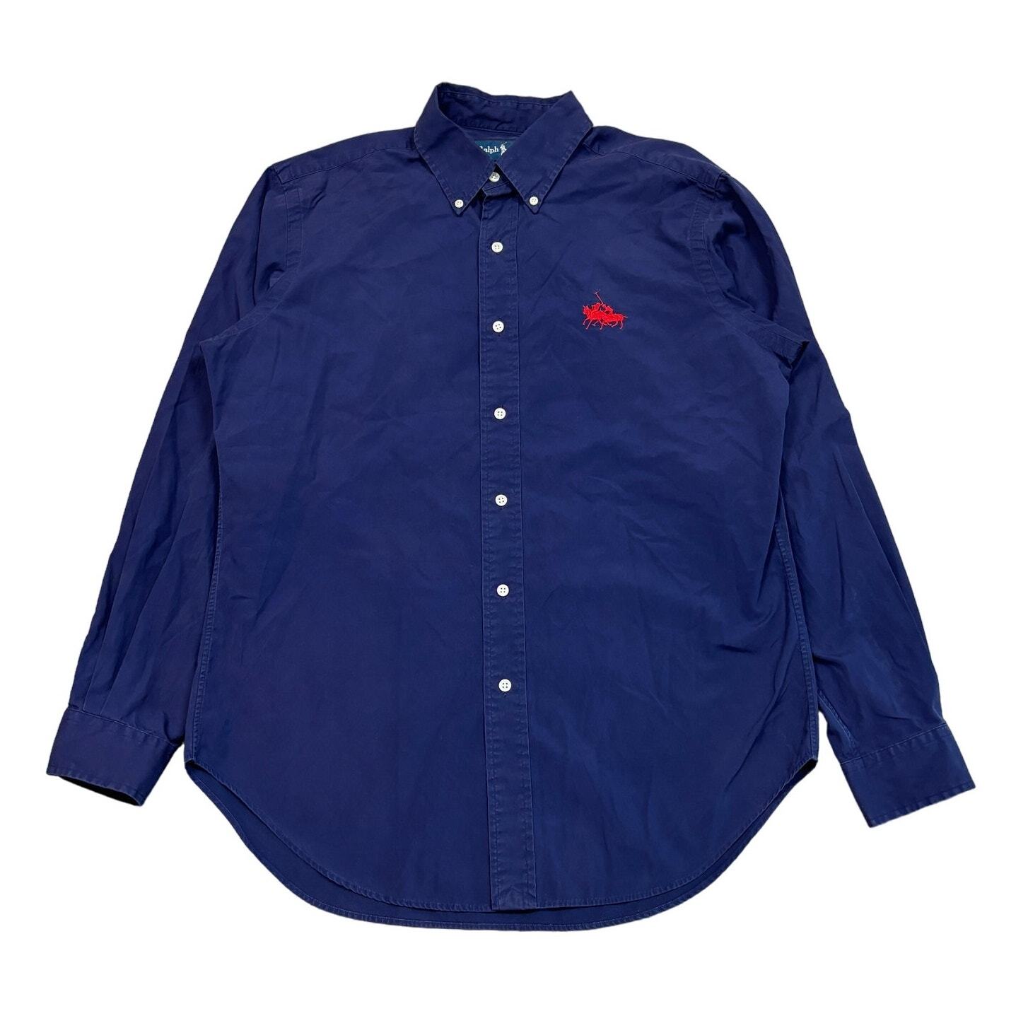 Camicia vintage Ralph Lauren vestibilità classica doppio pony con bottoni uomo media preppy