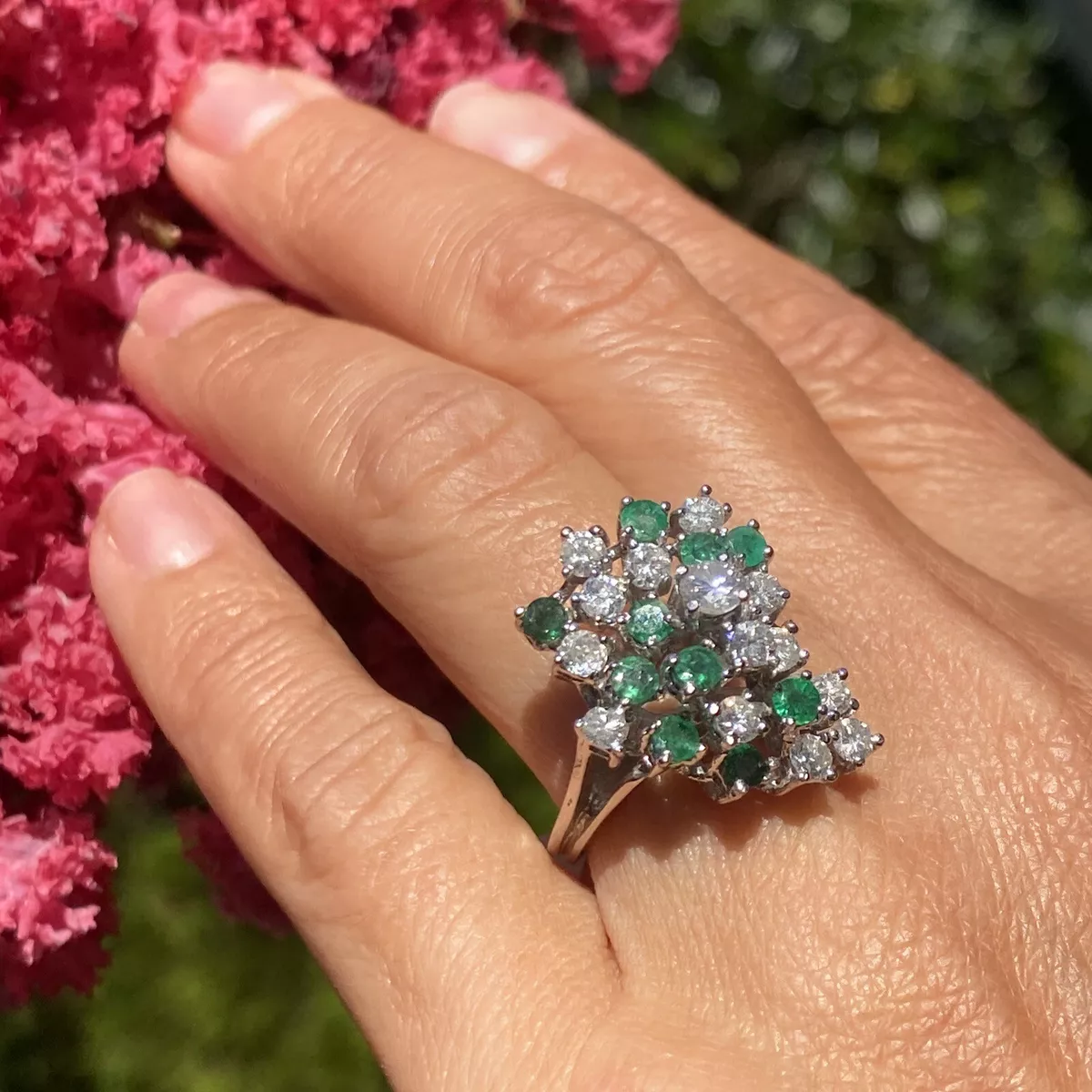 Vintage waterfall discount diamond rings