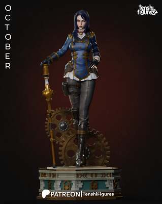 Caitlyn - Arcane 3D Printed Model Statue - unbemalt und unmontiert