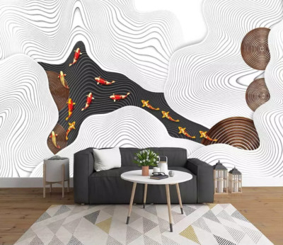 3D Texture Carp ZHUA19474 Wallpaper Wall Murals Removable Self-adhesive Ann 24