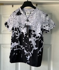 Image of Hype Boys Black Mono Splat T-shirt Age 7-8 Years BNWT