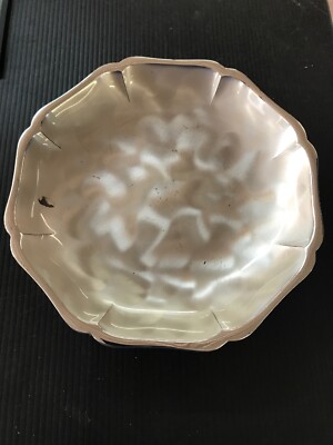 Vintage WMF IKORA GERMANY EP BRASS Brushed Silverplate Footed Bowl