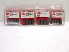 NEW! (32) FAULTLESS 1/2" PROTECTIVE CHAIR/TABLE LEG PADS, BROWN RUBBER, #32038