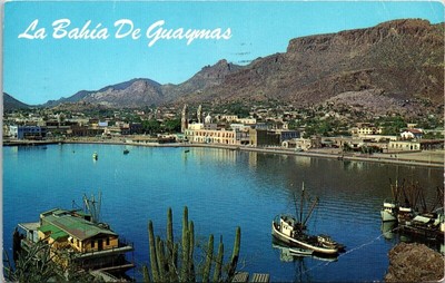 Guaymas Sonora Mexico Scenic Coastal Landscape Chrome Cancel WOB Postcard