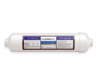 Alkaline Remineralization pH Inline Water Filter Fits Any RO, 1/4'' NPT Ports