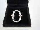 HANS HANSEN STERLING SILVER MODERNIST RING BENT GABRIELSEN UK SIZE N DENMARK