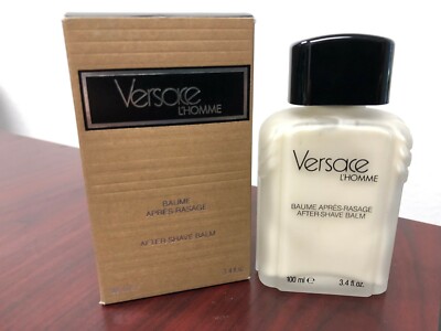 *VINTAGE* VERSACE L'HOMME  by VERSACE 3.4 FL oz / 100 ML After Shave Balm In Box