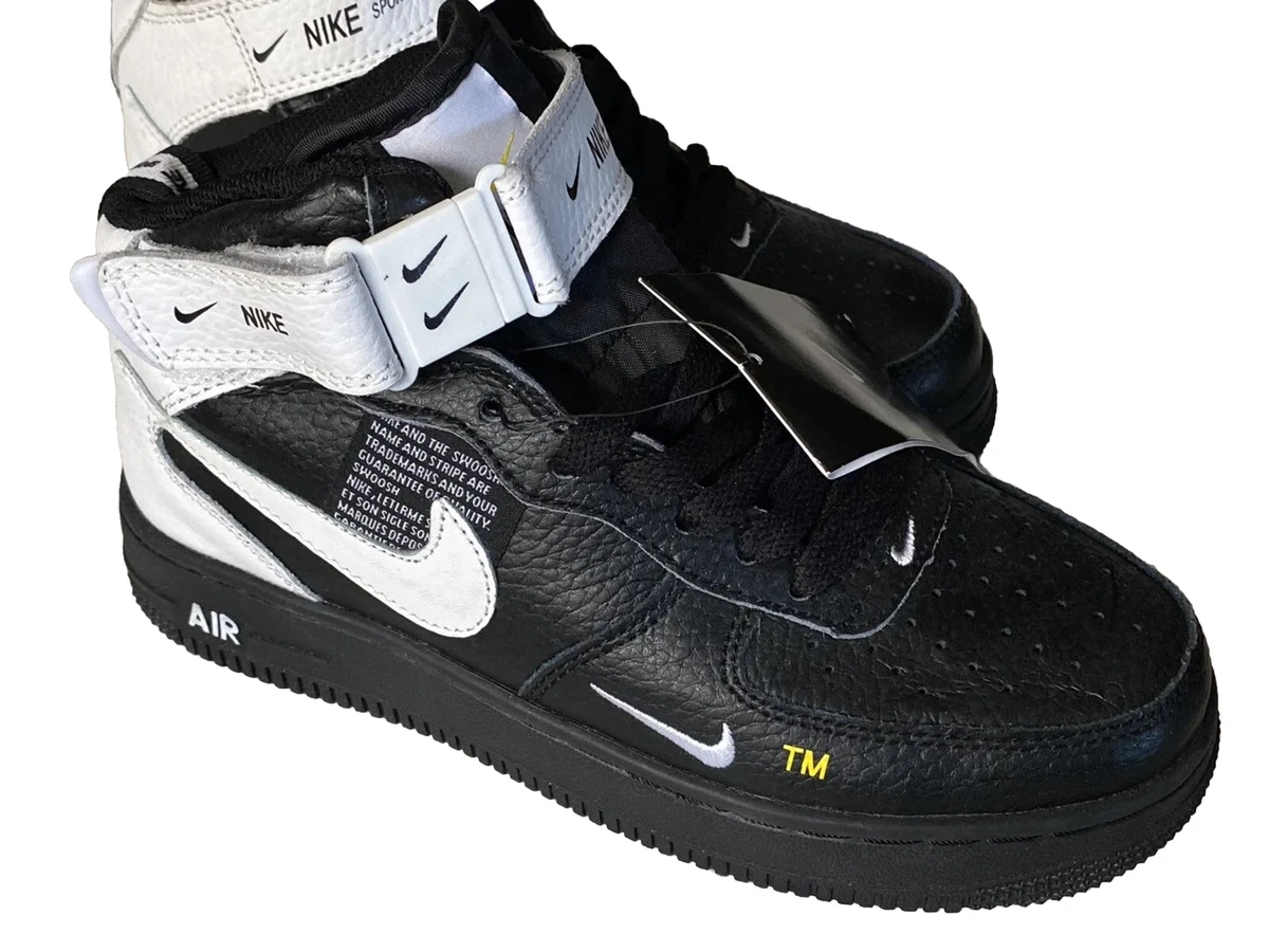 靴 NIKE AIR FORCE1 MID '07 BLACK/WHITE 27.0 Nike Air Force 1 '07 Mid White Black for Sale | Authenticity