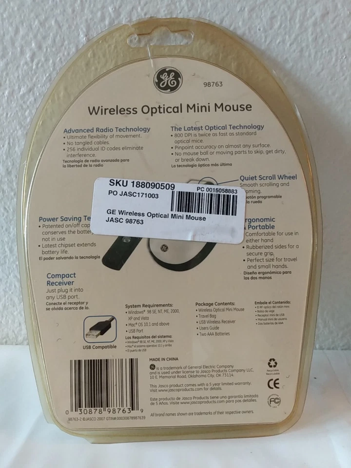 G E Wireless Optical Mini Mouse With Travel Bag - Image 2 of 2