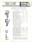 1963 RCBS Reloading Equipment Uniflow Powder Measure P A2 JR Price List E63