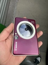 Canon Ivy CLIQ CV-123 Instant Camera Printer Purple As Is No Back Cover  Battery