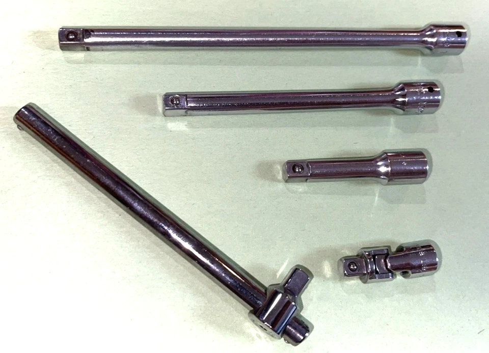 SNAP-ON TOOLS 5 PIECE 1/4 DRIVE EXTENSIONS, SLIDING T HANDLE, UNIVERSAL - Image 3 of 4