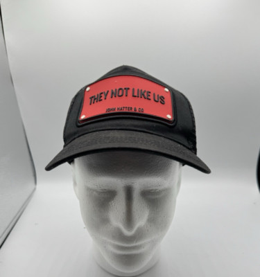 John Hatter & Co Hat They Not Like Us Netted Trucker Black Red Logo RARE Cap