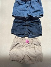 childrens place and circa girls 2t shorts, two pairs jean shorts and one khaki.
