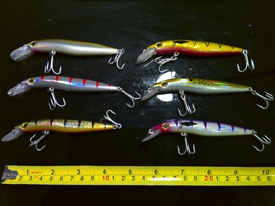 brand new hard body Barramundi fishing lures with VMC hooks and