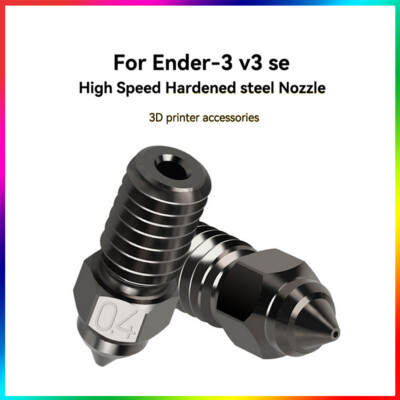 0.4mm/1.75mm Hardened Steel Nozzle For Creality Ender 3 V3 SE 3D Printer Part .