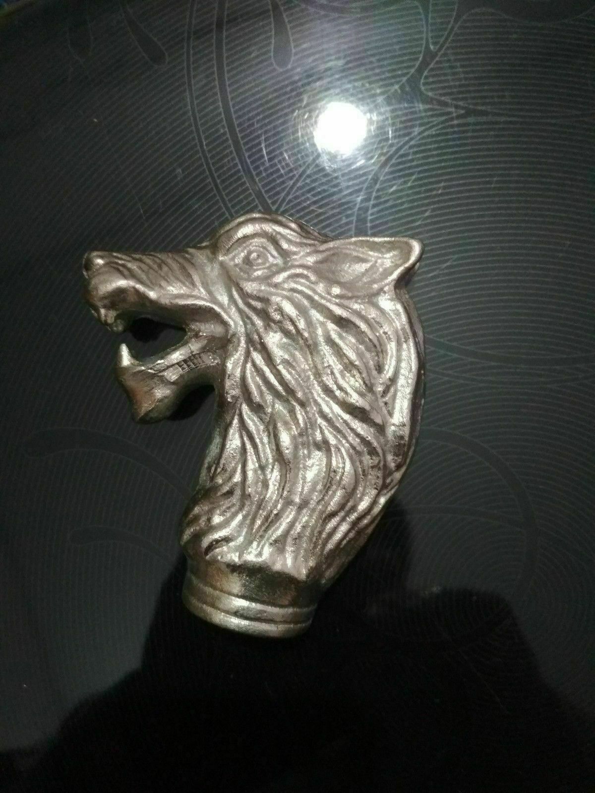 SOLID DESIGNER SILVER DRAGON HEAD FOR WALKING STI… - image 6