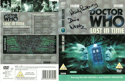 Doctor Who: Lost in Time DVD Cover Signed by WENDY PADBURY, PETER