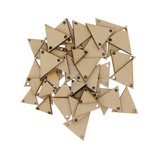 Wooden Bunting Triangle MDF Craft Shape Blank Decoration Embellishments Laser Cu
