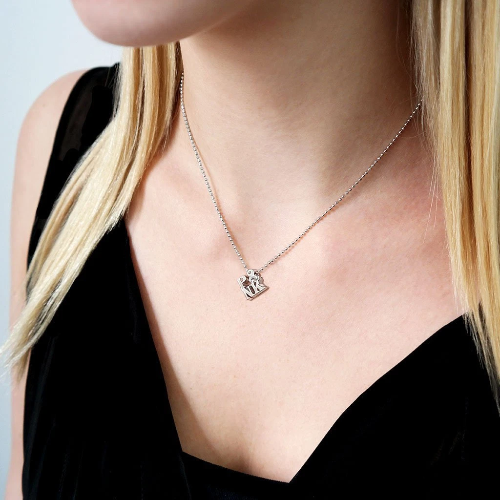 Alex Woo Activist PINK Sterling Silver Pendant Necklace RV 158