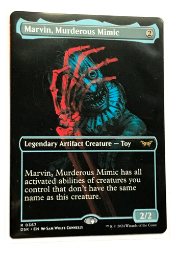MTG Duskmourn MARVIN, MURDEROUS MIMIC, Rare 0367 Borderless, Mint/NM, Unbespielt!