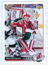1992-93 Upper Deck Devils Hockey Card #315 Craig Billington