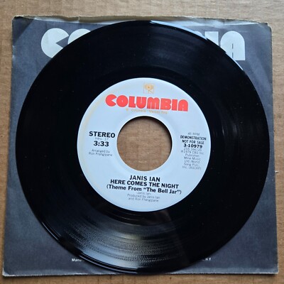 JANIS IAN Here Comes The Night DJ PROMO 45 7'' Record Vinyl Records