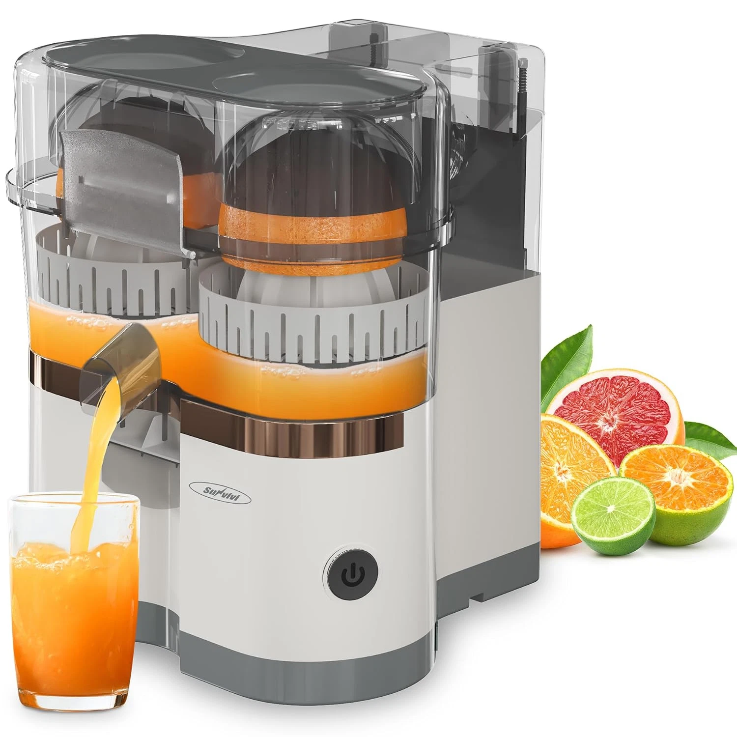 Electric Dual-Head Citrus Juicer with Cleaning Brush - Easy to Use & Clean
Opens in a new window or