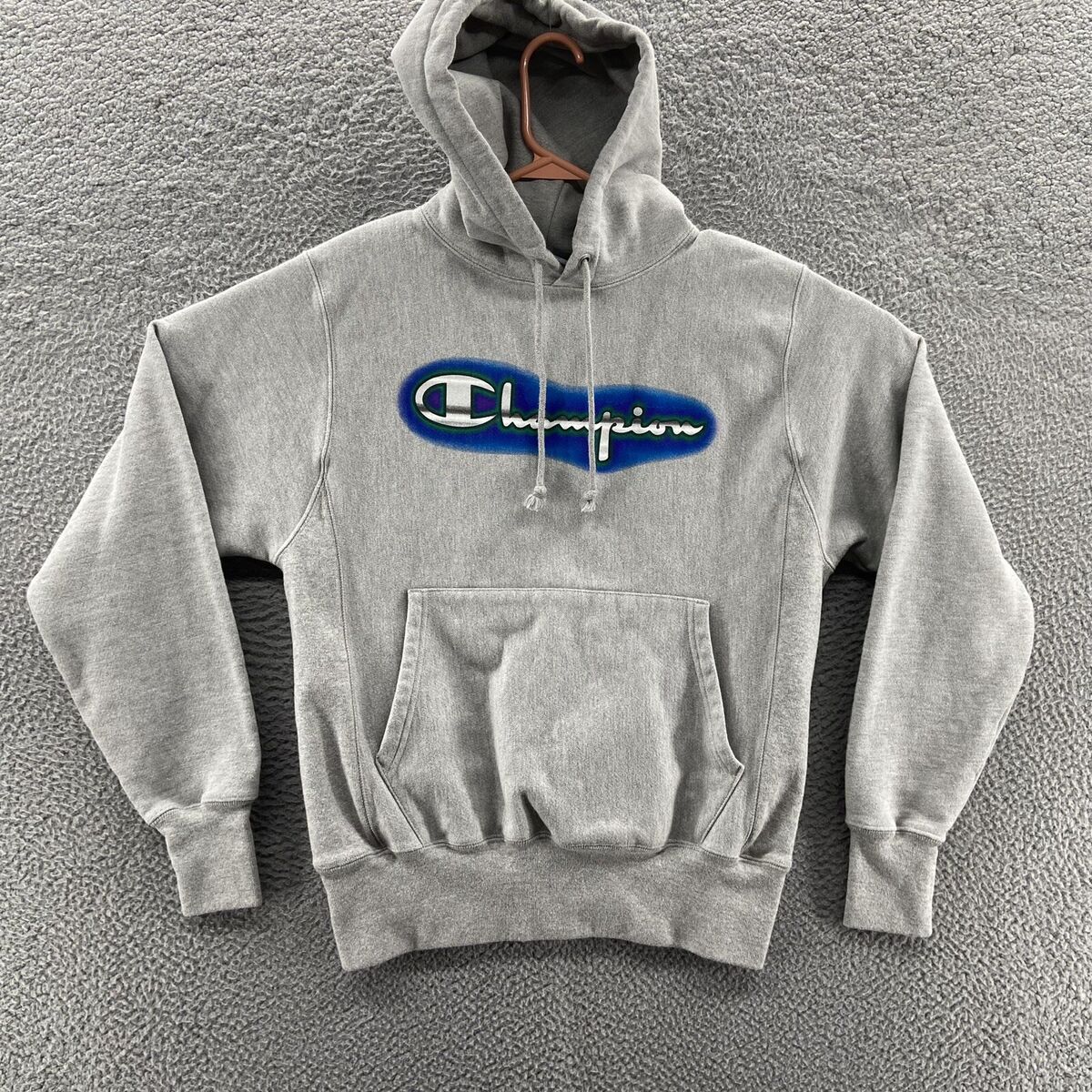 VINTAGE Champion Hoodie Men Small Gray Reverse Weave Heavy VINTAGE Champion Hoodie Men Small Gray Reverse Weave Heavy
