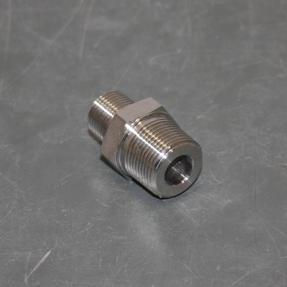 Encaixe de mamilo Parker 3/4X1/2FF33MSS, tubo BSPT 3/4" x 1/2", 316 SS, hidráulico - Imagem 4 de 4