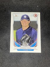 Jordan Foley 2014 Bowman Draft Prospects 1st #DP128 New York Yankees Signed Card